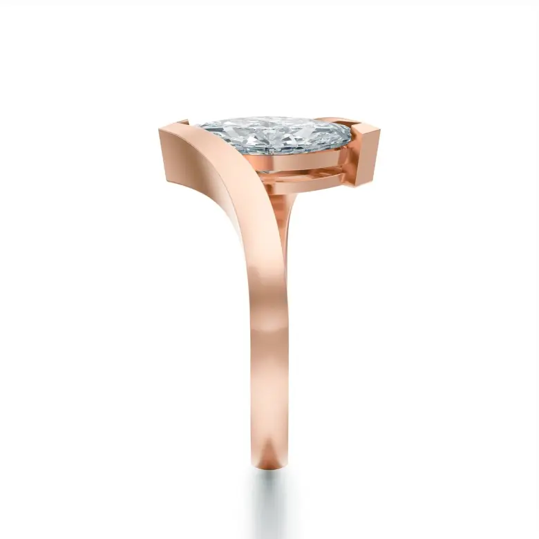 Pierścionek z markizą różowe złoto SBP_023